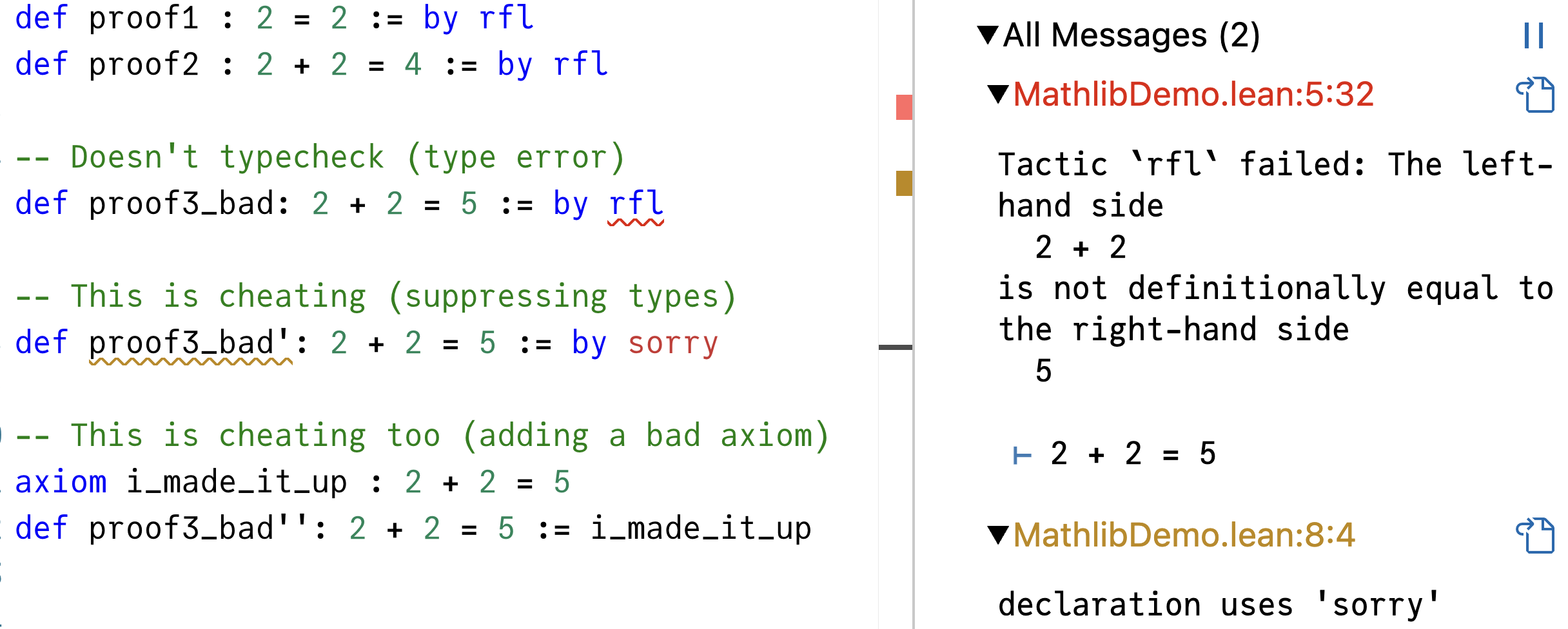 Screenshot of linked playground